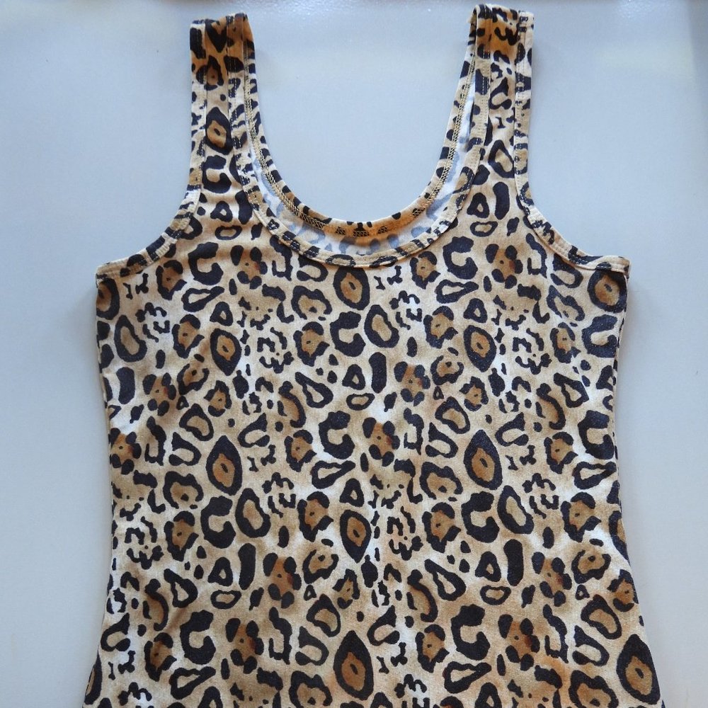 No Boundaries Leopard Print Womens Tank Top  XS/XCH (1)